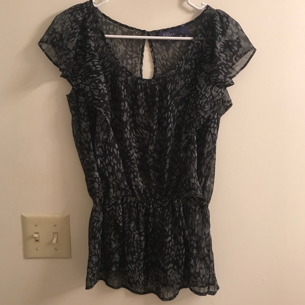 Miley Cyrus Animal print peplum top